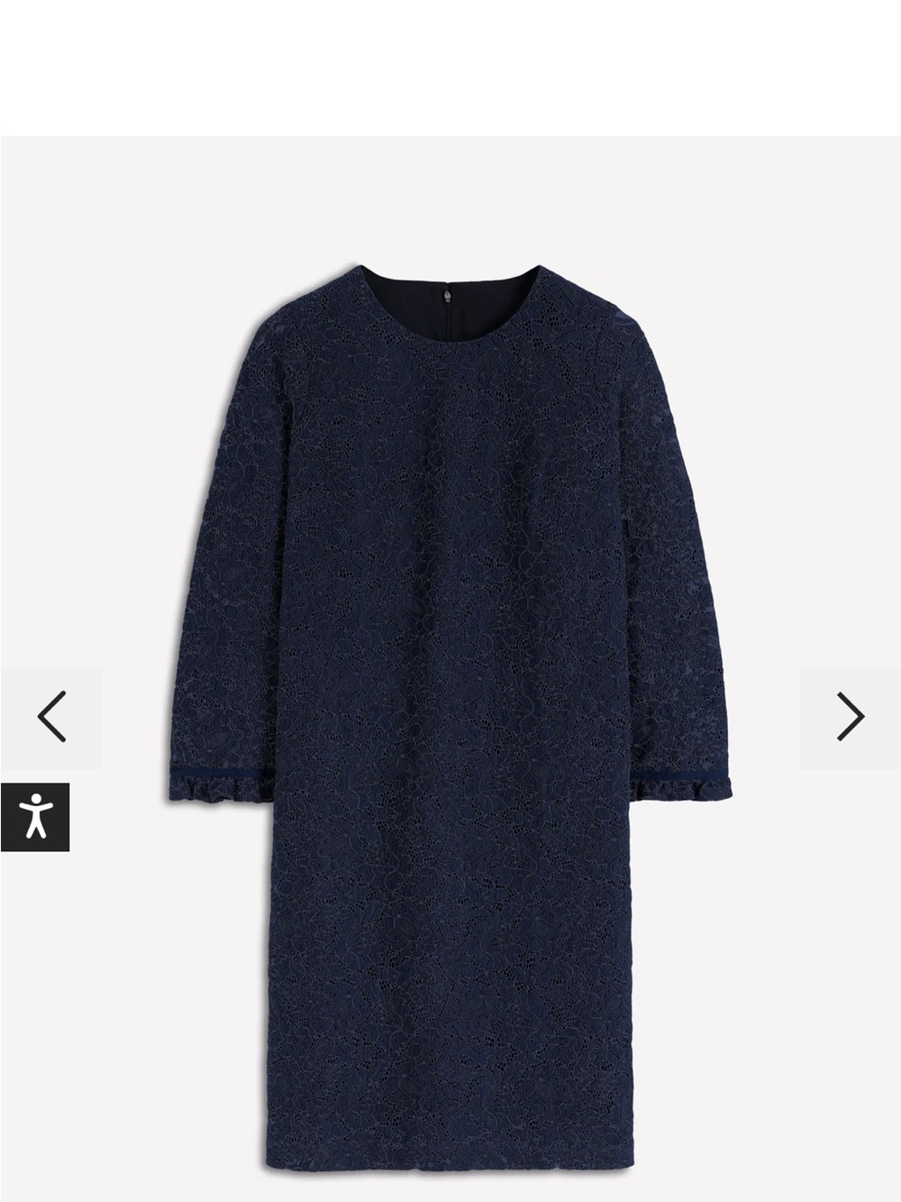 Boden Navy Lace Long Sleeve Shift - Picture 14 of 15